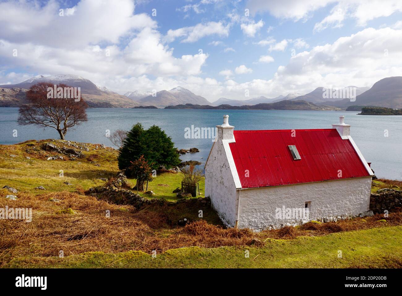 Red Roof Cottage (Scozia) Foto Stock
