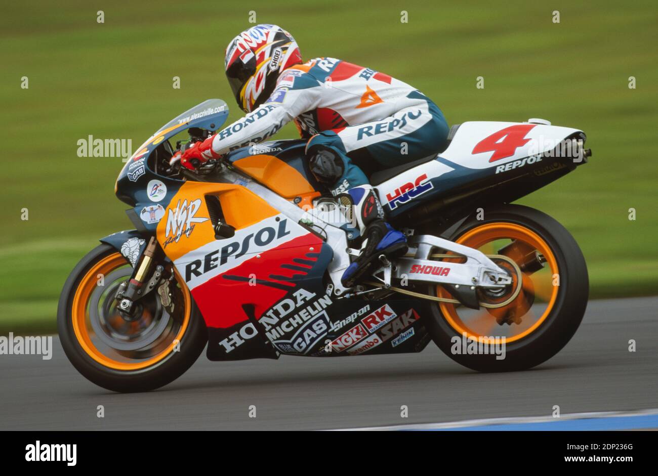 Alex Criville (SP), Honda 500, Gran Premio della motocicletta britannica, Donington 1998 Foto Stock