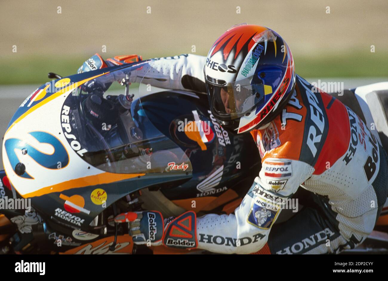 Tadayuki Okada (JPN), Repsol Honda, GP di Spagna 500 1998, Jerez Foto Stock