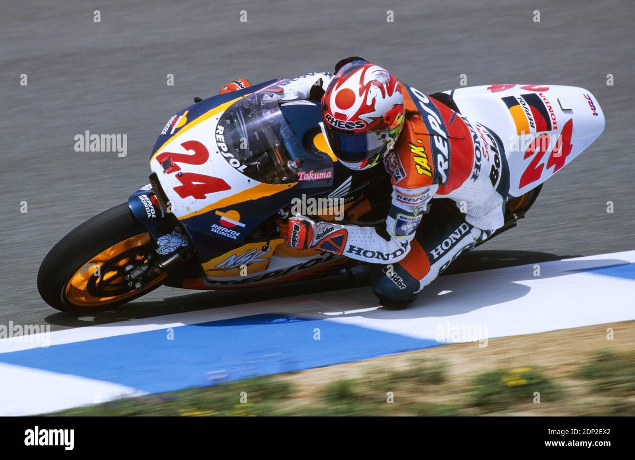 Takuma Aoki (JPN), Repsol Honda, Spagna 500 moto GP 1997, Jerez Foto Stock