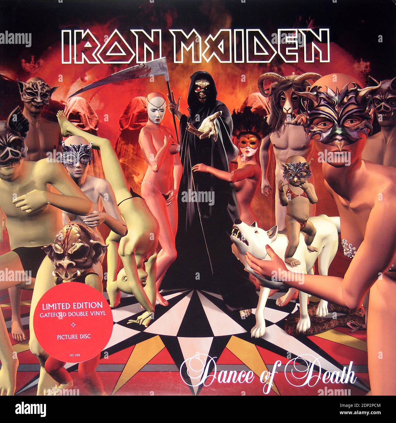 IRON MAIDEN Dance of Death (Double 2x12  Picture Disc) - copertina vintage in vinile Foto Stock