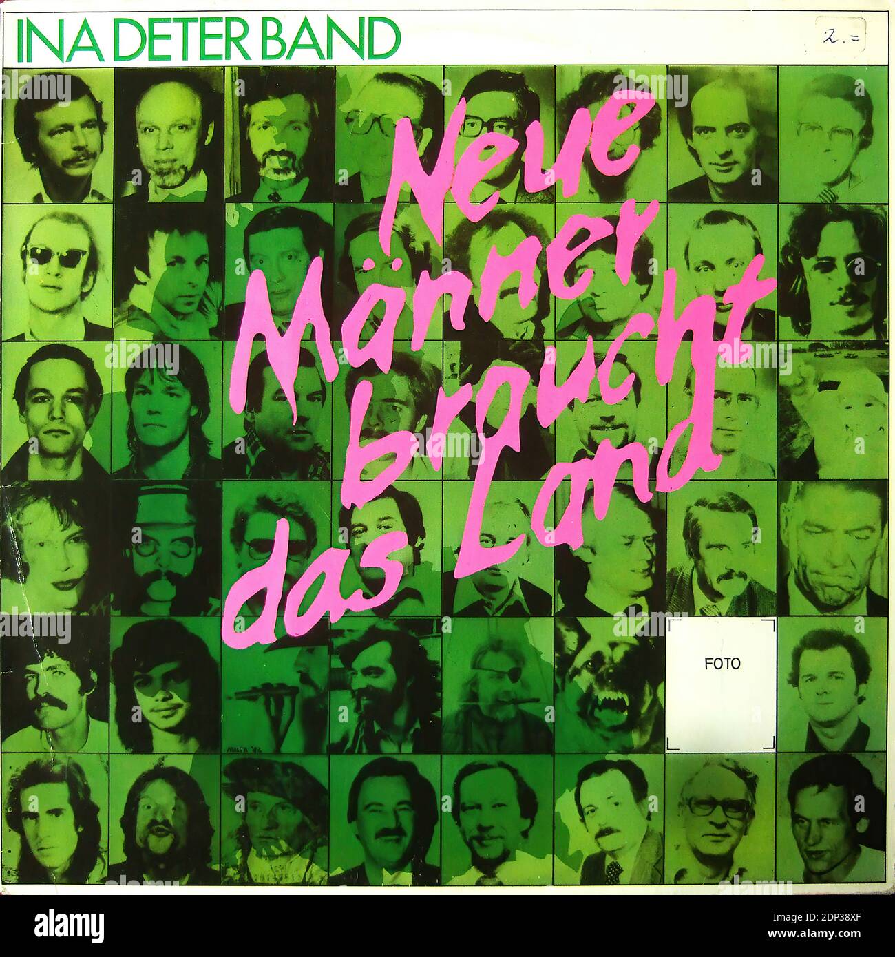 Ina deter Band - Neue Maenner braucht das Land - Copertina di album in vinile d'epoca Foto Stock