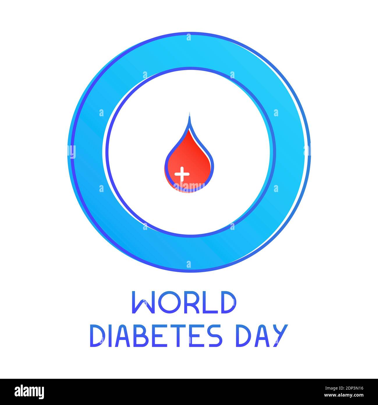 Giornata mondiale del diabete, illustrazione. Foto Stock