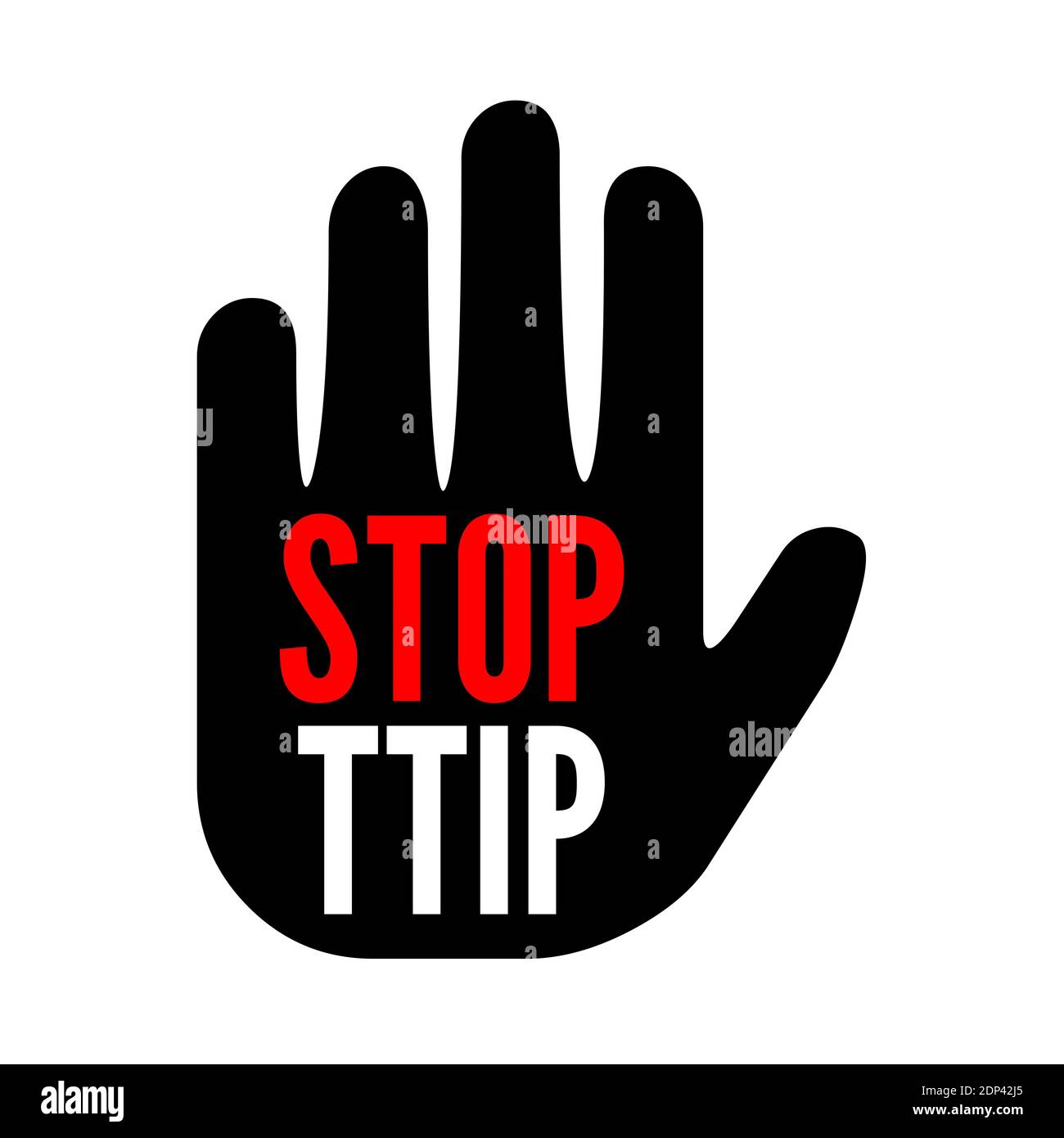 Icona di arresto del simbolo TTIP Foto Stock