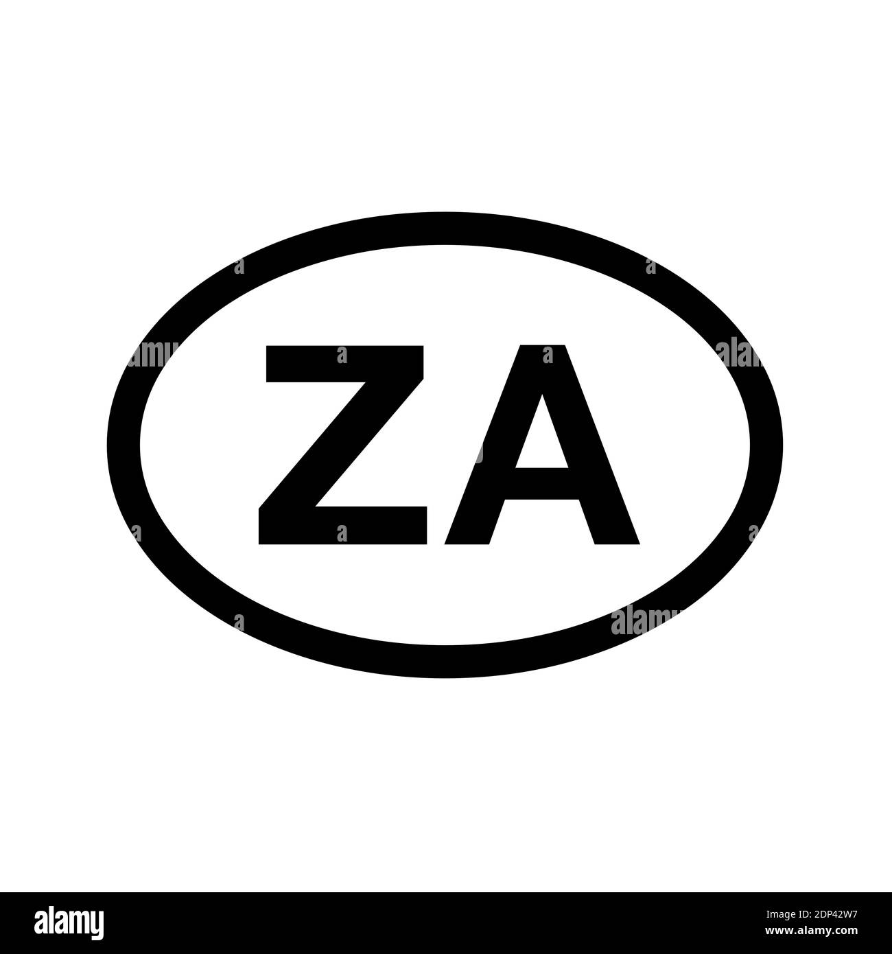 Il codice del paese di immatricolazione del veicolo Africa del Sud Foto Stock