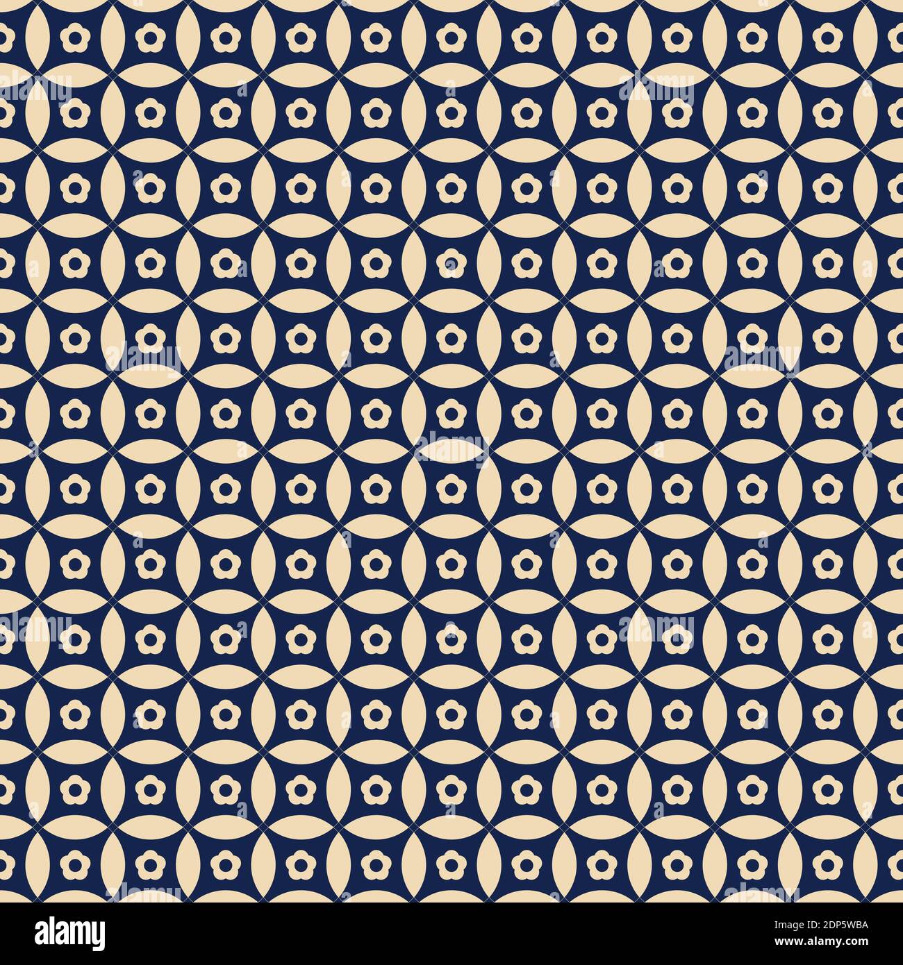 Beige Asiatico motivo ornamentale senza giunture. Indaco blu giapponese modello senza giunture. Illustrazione vettoriale geometrica in oro. Illustrazione Vettoriale