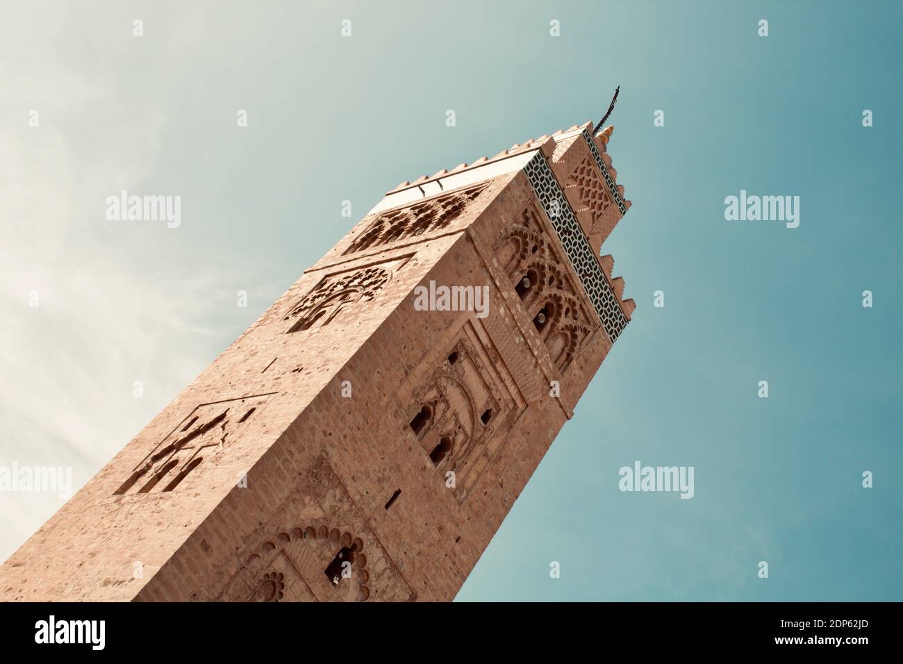 Particolare della Moschea di Koutoubia a Marrakech, Marocco Foto Stock