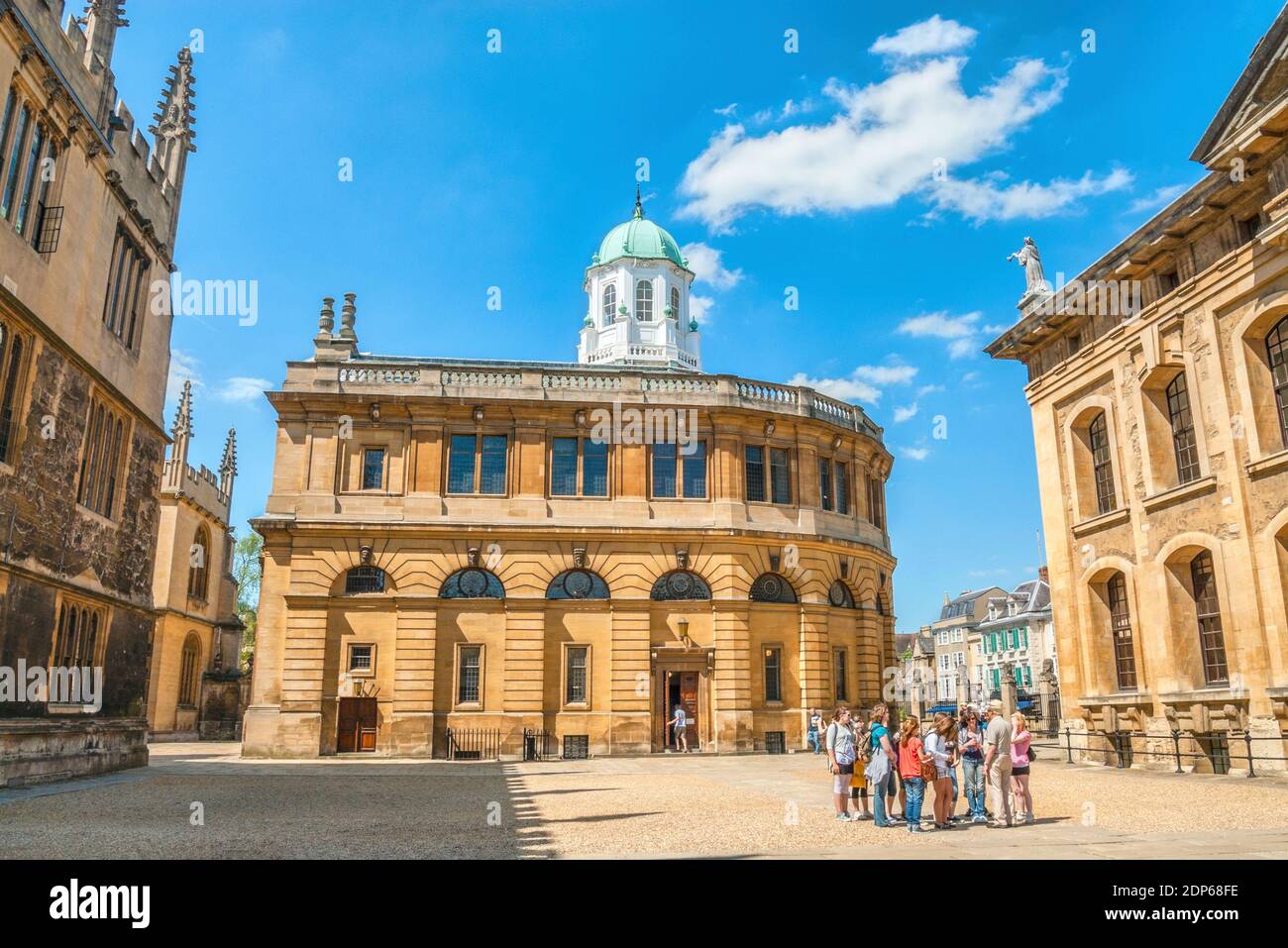 Sheldonian Theatre costruito dal 1664 al 1668 per l'Università di Oxford, Oxfordshire, Inghilterra Foto Stock