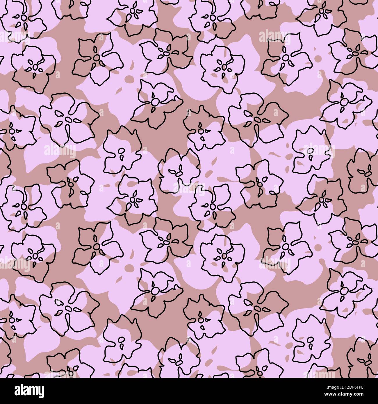Modello senza cuciture con fiori Apple Cherry Blooming . Colori molto chiari e atmosfera primaverile. Illustrazione Vettoriale