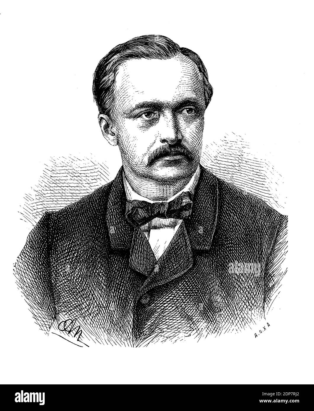 Ritratto di Hermann Ludwig Ferdinand von Helmholtz (1821-1894) fisico, medico e filosofo tedesco della scienza e della percezione Foto Stock