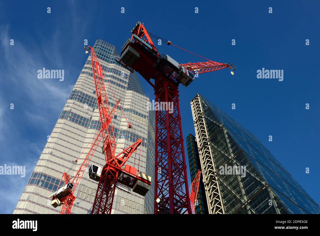 Evolving City of London Skyline, Tower Cranes, City of London, Regno Unito Foto Stock