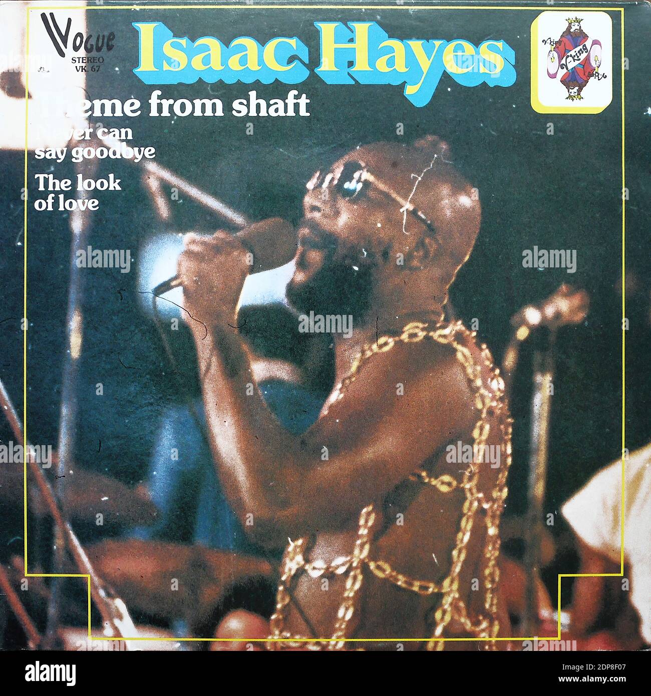 Isaac Hayes - tema da Shaft, Vogue VK.67, 1971 - copertina di album in vinile d'epoca Foto Stock