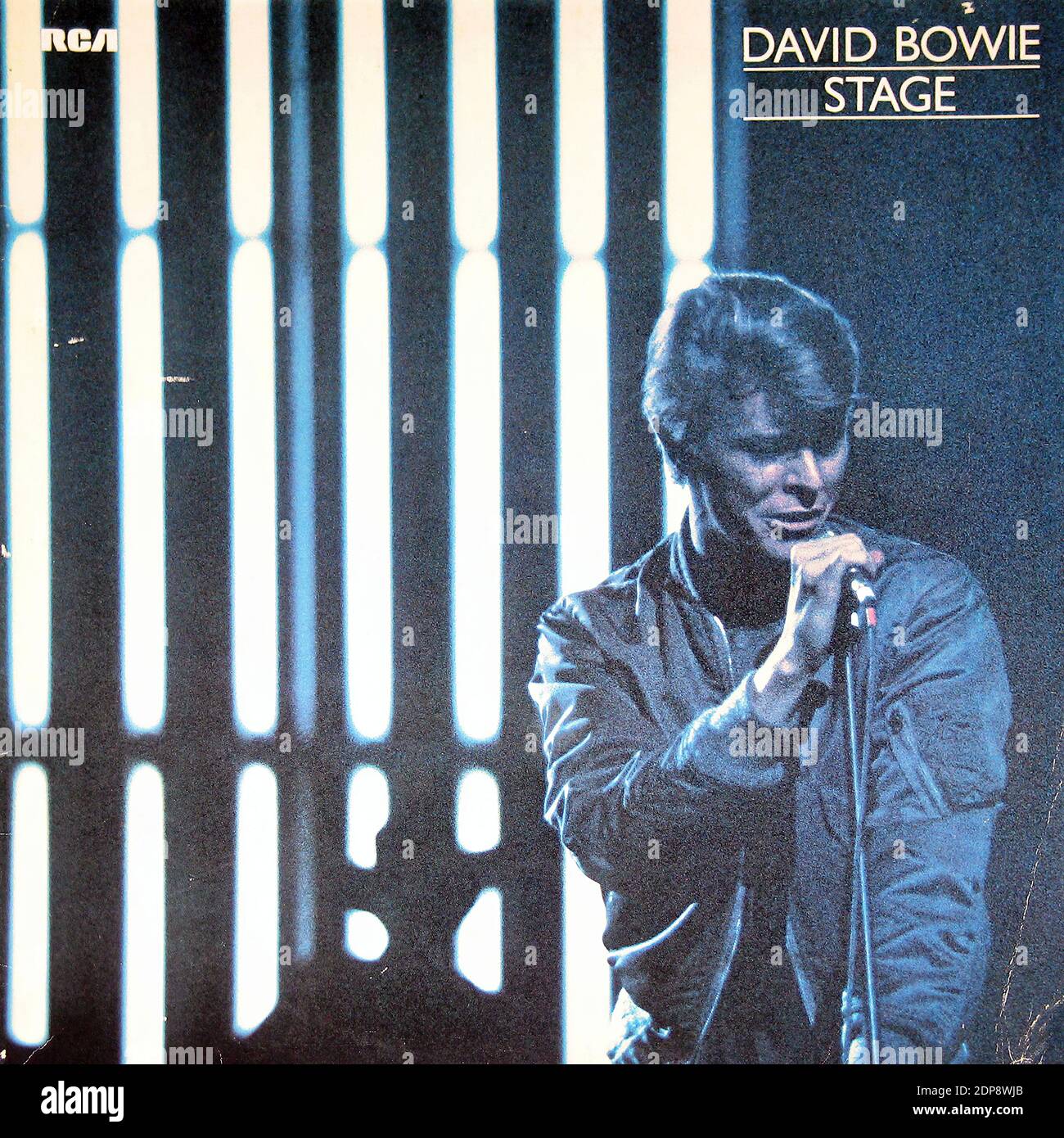 David Bowie Stage Live 2LP - copertina vintage in vinile Foto Stock