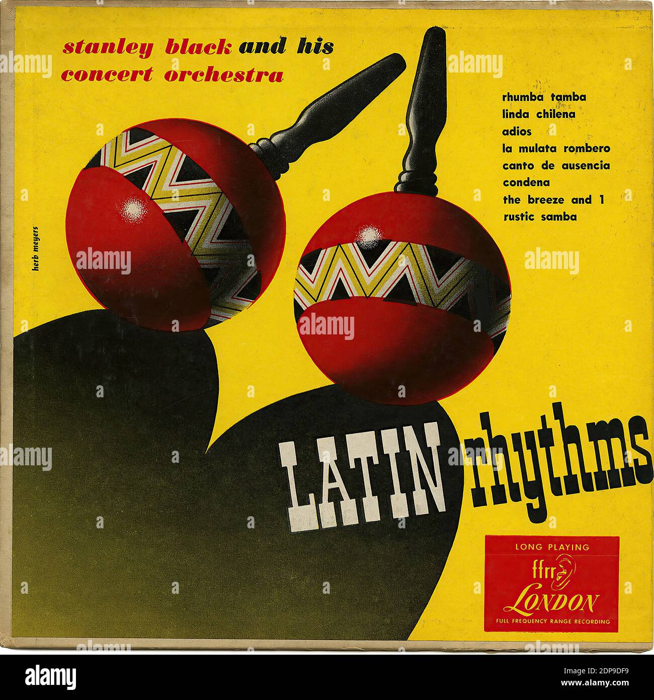 Ritmi latini - Vintage Record copertina 02 Foto Stock