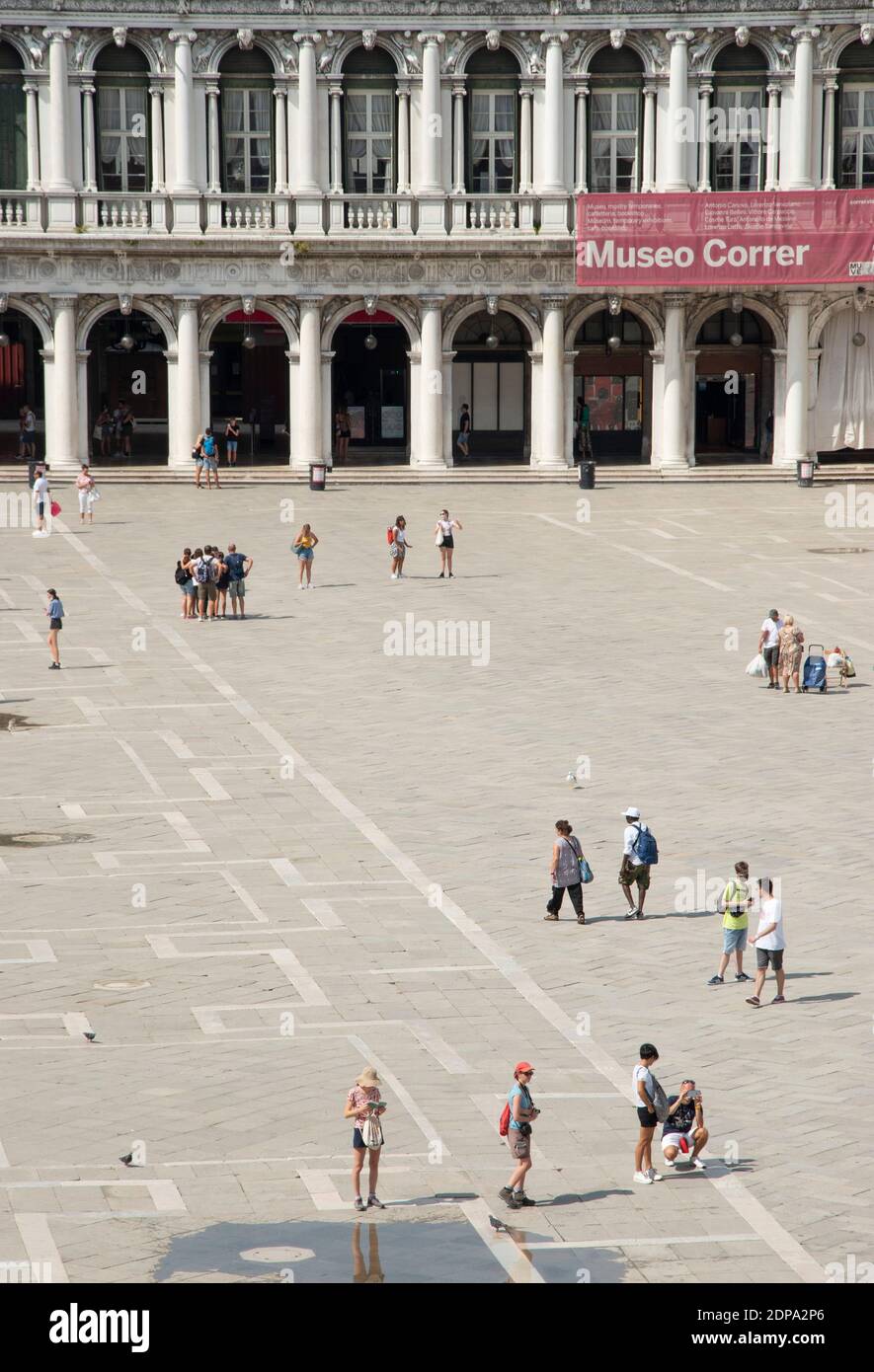 Il Museo Correr, elevazione in Piazza San Marco, città di Venezia, Italia, Europa Foto Stock