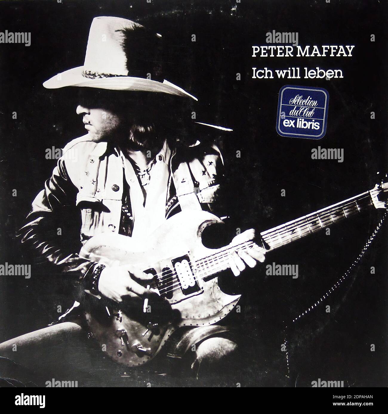 Peter Maffay Ich Will Leben ex Libris - vinile d'epoca Registrare la copertina Foto Stock