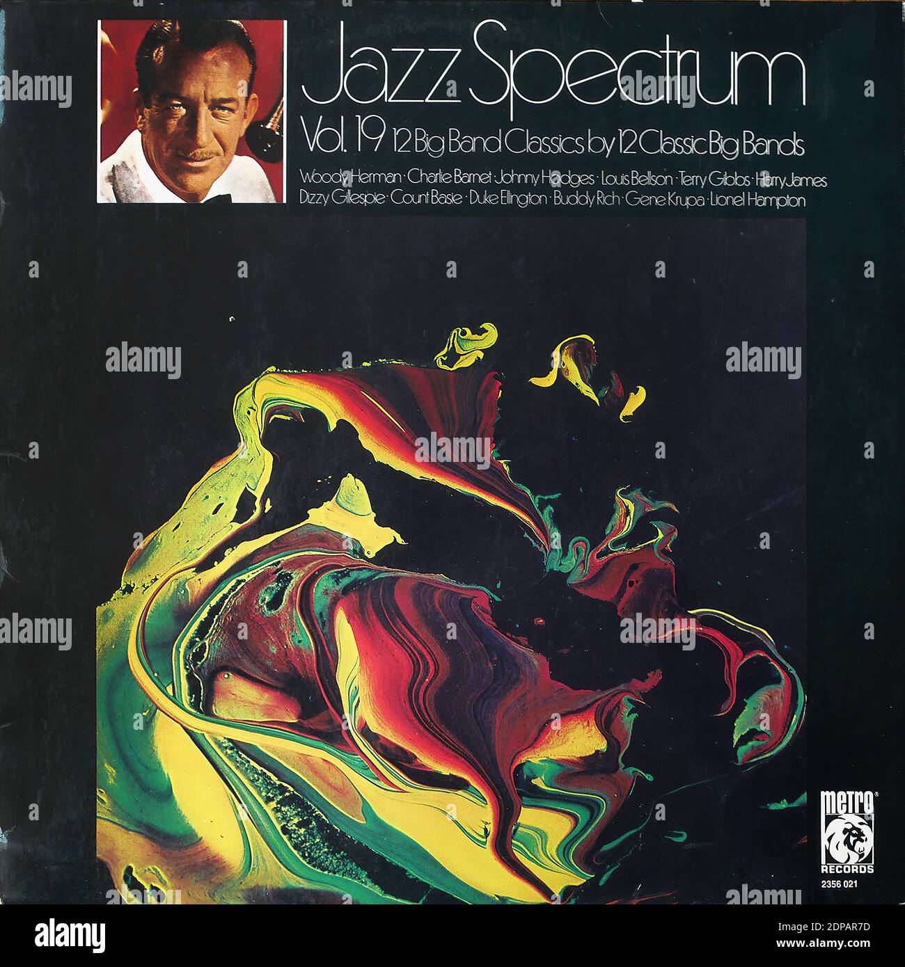 12 Big Band Classics by 12 Classic Big Band, Jazz Spectrum Vol. 19, Metro Records 2356 021 - copertina di album in vinile d'epoca Foto Stock