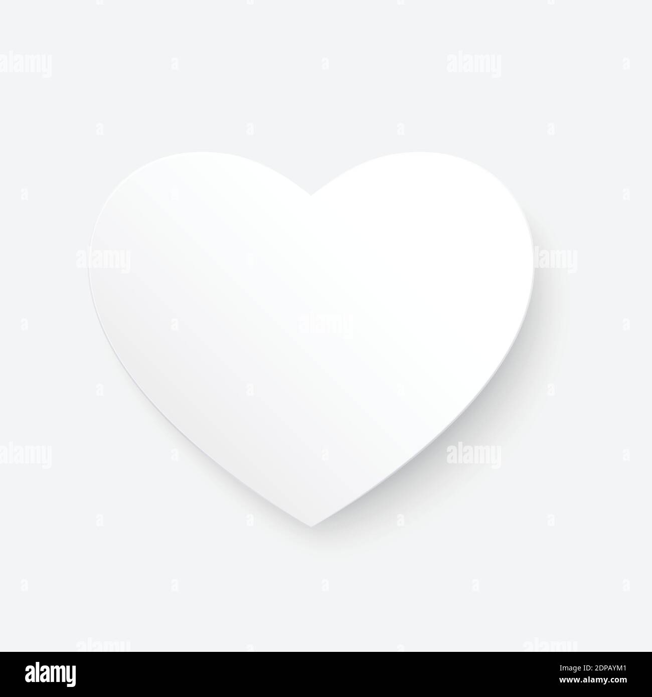 Libro bianco tagliato amore nel cuore per il giorno di San Valentino o qualsiasi altro amore biglietti di invito. EPS vettoriali 10 Illustrazione Vettoriale