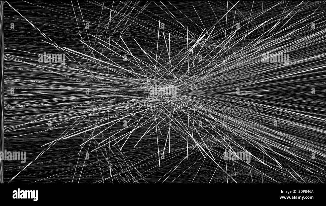 , - Jan 01, 1970: Un'illustrazione di poli metallici intrecciati creando una forma d'arte su uno sfondo nero Foto Stock