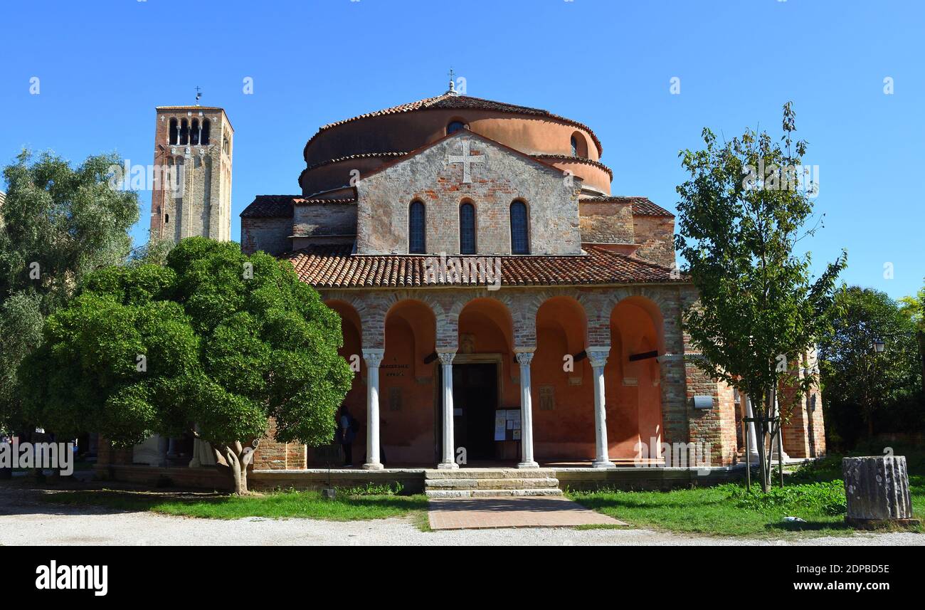 Santa Fosca cattedrale sull isola di Torcello l'edificio più antico di La Laguna. Foto Stock