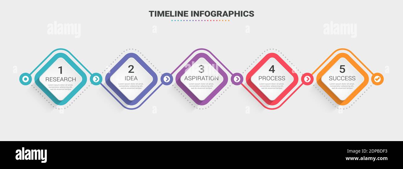 Modello infografico 3D astratto a linee sottili con 5 passaggi. Infografiche moderne del concetto di business con opzioni per brochure, diagrammi, flussi di lavoro Illustrazione Vettoriale