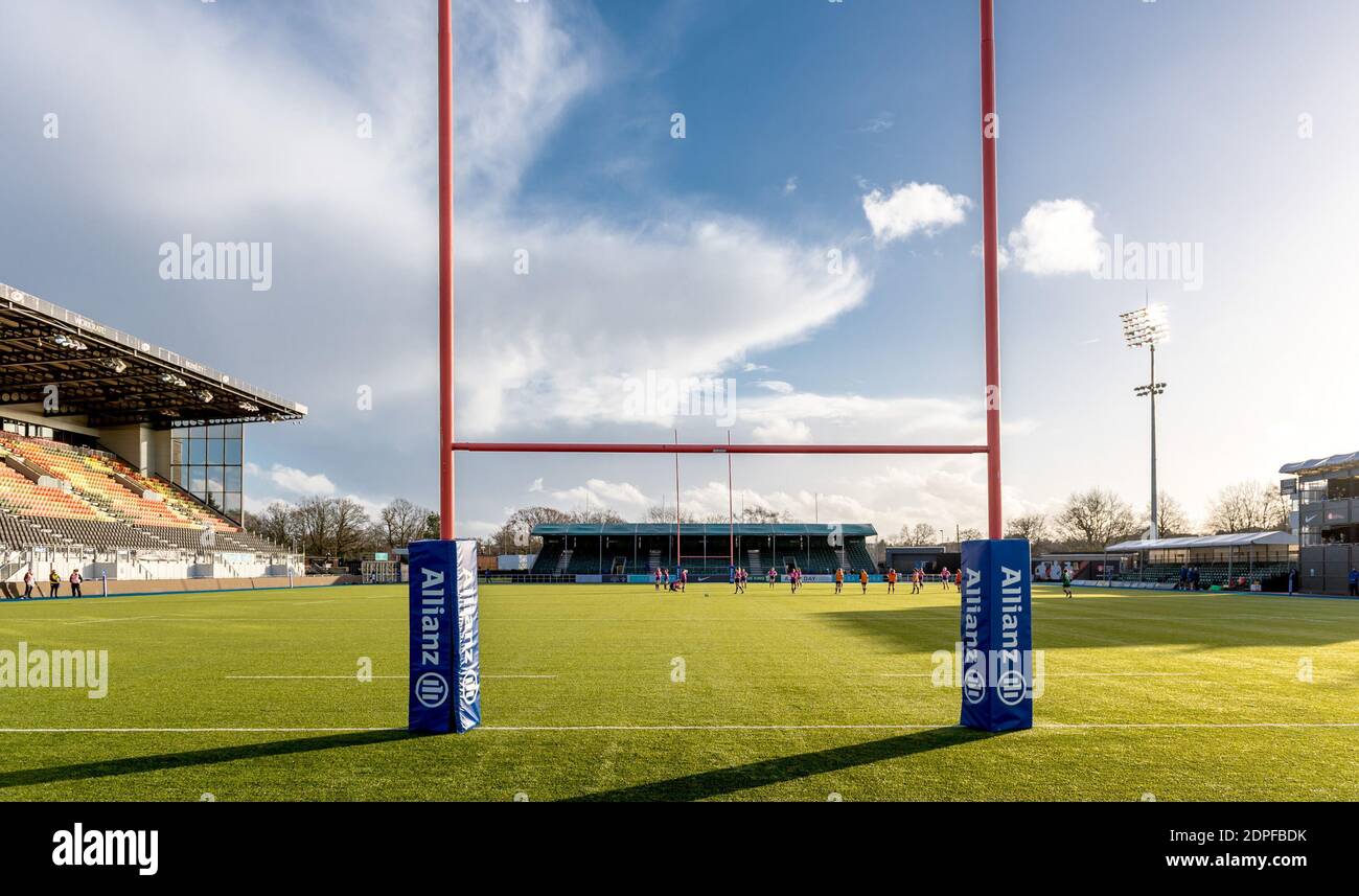 Londra, Regno Unito. 19 dicembre 2020. Allianz Park pronto per la partita delle donne Allianz Premier 15s tra Saracens Women e Loughborough che si illuminano all'Allianz Park, Londra, Inghilterra, il 19 dicembre 2020. Foto di Phil Hutchinson. Solo per uso editoriale, è richiesta una licenza per uso commerciale. Nessun utilizzo nelle scommesse, nei giochi o nelle pubblicazioni di un singolo club/campionato/giocatore. Credit: UK Sports Pics Ltd/Alamy Live News Foto Stock