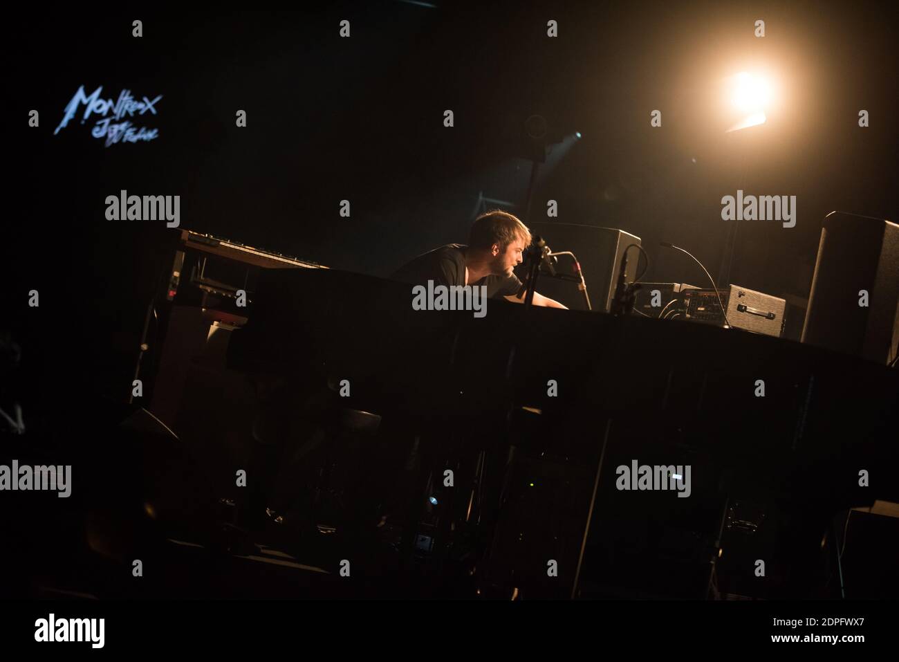 Nils Frahm si esibisce dal vivo sul palco al Montreux Jazz Festival di Montreux, Svizzera, il 7 luglio 2015. Foto di Loona/ABACAPRESS.COM Foto Stock