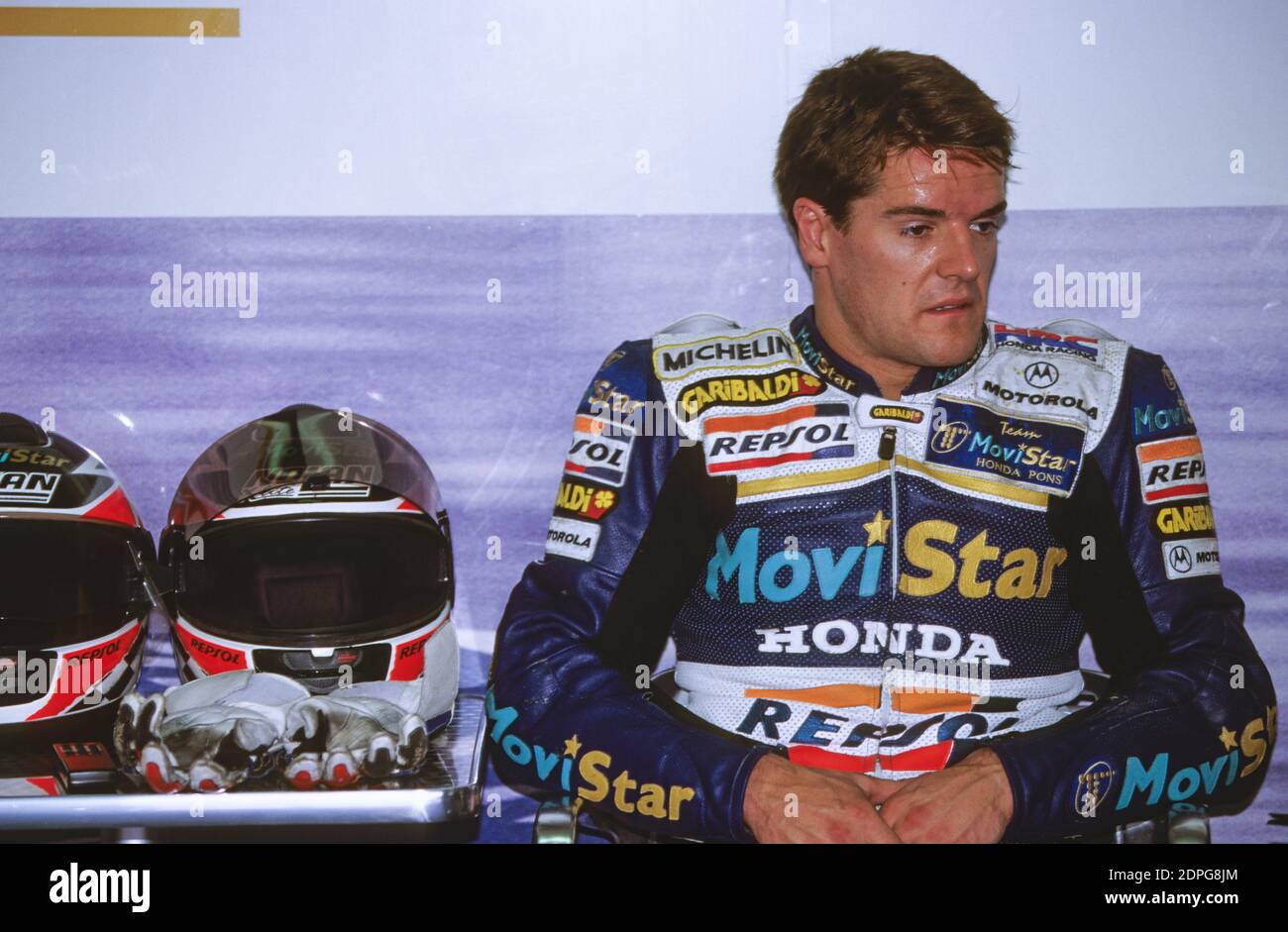 Carlos Checa (SP), Honda 500, GP d'Italia 1997, Mugello Foto Stock