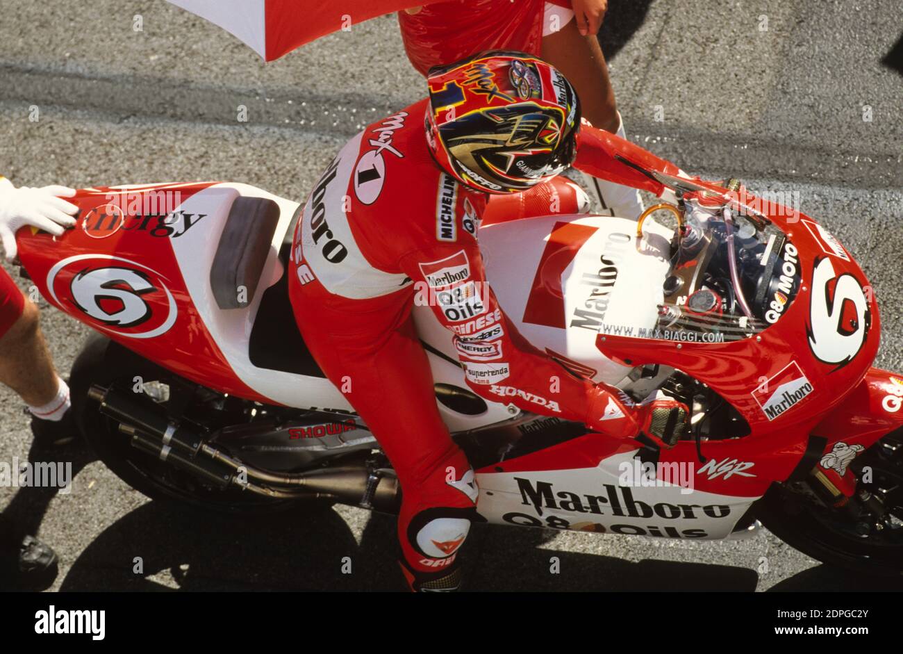 Max Biaggi (ITA), Honda 500 GP Italia Moto 500, Imola 1998 Foto Stock