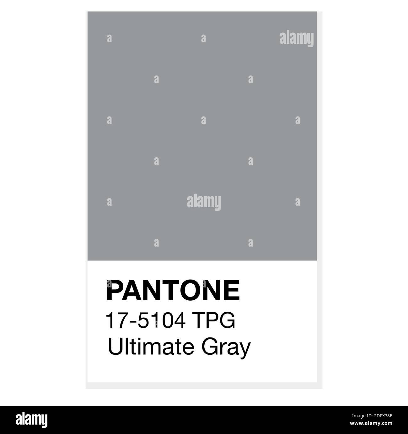 SWINDON, UK - 20 DICEMBRE 2020: PANTONE Ultimate Grey Trending Colors of the Year 2021. Illustrazione vettoriale campioni di colore Illustrazione Vettoriale