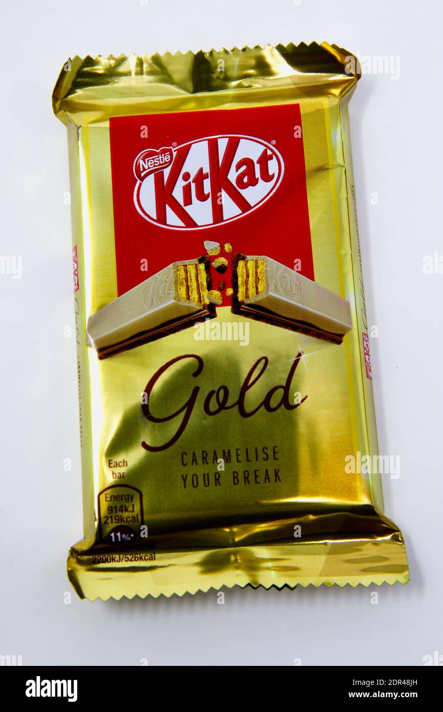 Kit Nestlé Kat Gold Caramel Foto Stock