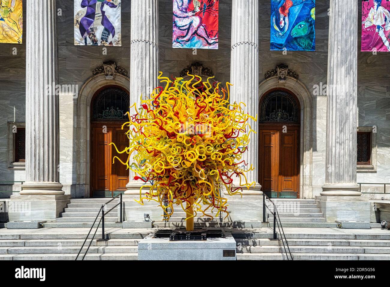 Glass Tree di Dale Chihuly nel Beaux-Arts Museum di Montreal, Canada Foto Stock