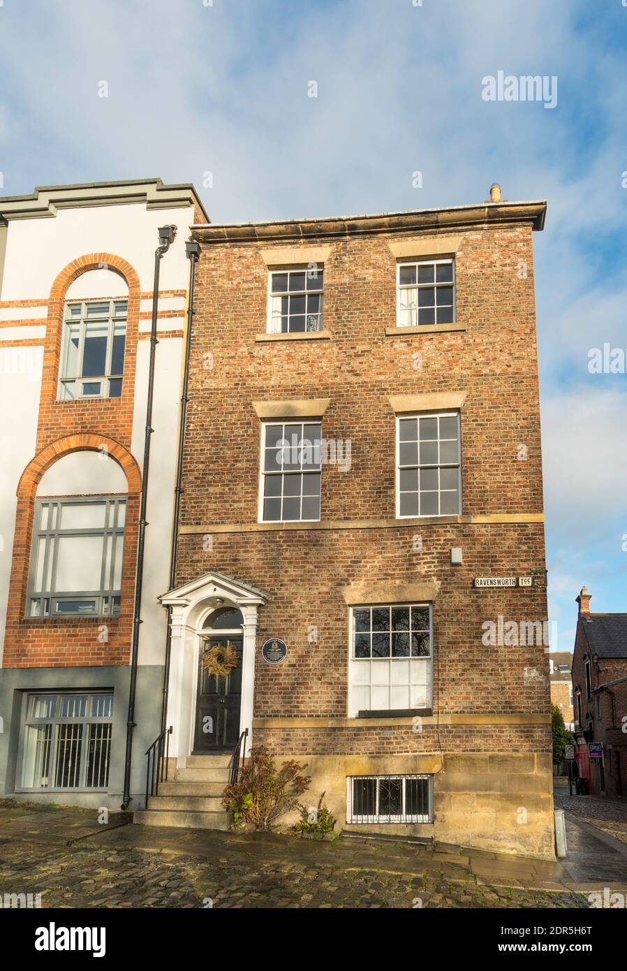 5 Ravensworth Terrace, una residenza georgiana a Newcastle upon Tyne, Inghilterra, Regno Unito Foto Stock