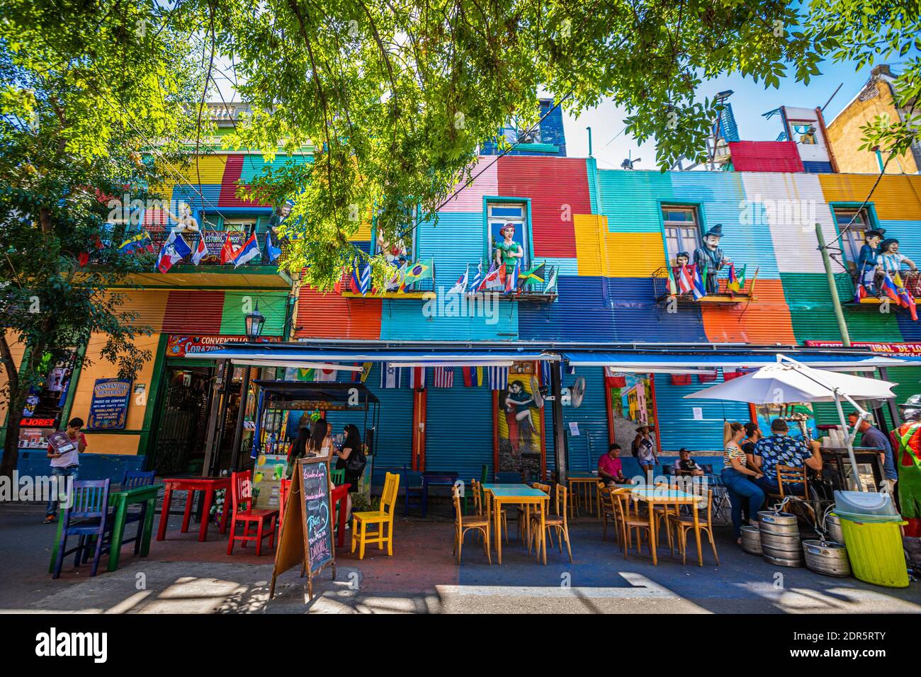 Ristoranti nel quartiere la Boca di buenos Aires Foto Stock