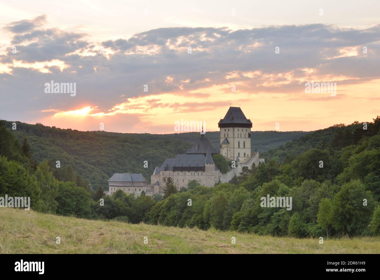 Castello di Karlstejn in Boemia Repubblica Ceca Foto Stock