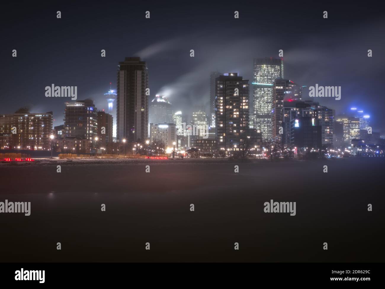 Sunrise-Calgary, fiume Alberta-Bow Foto Stock