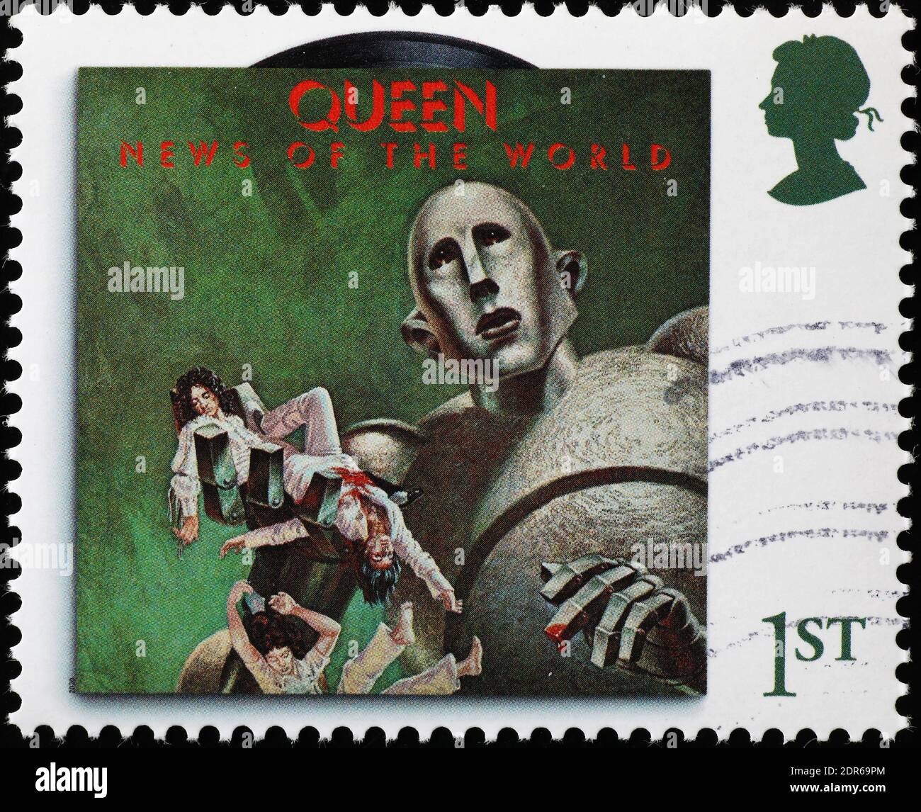Copertina di Notizie dal mondo da parte della Regina su timbro Foto Stock Copertina di Notizie dal mondo da parte della Regina su timbro Foto Stock