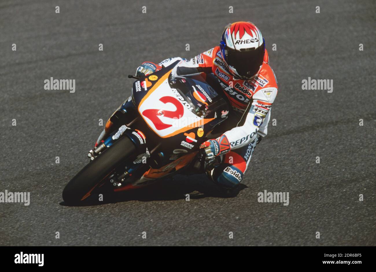 Tadayuki Okada (JPN), Repsol Honda, Podium GP del Giappone 500 1998 Foto Stock