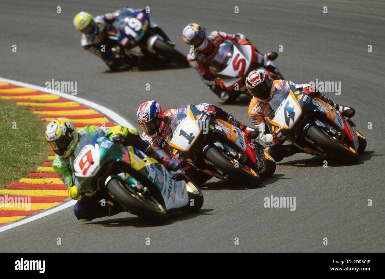 Barros, Doohan, Criville, Abe, Kocinski,GP 1998 del Mugello Foto Stock