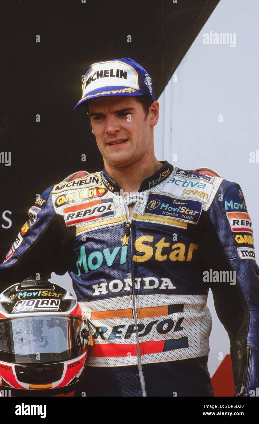Carlos Checa (SP), Honda 500, GP di Malesia Moto 1998, Johor Foto Stock