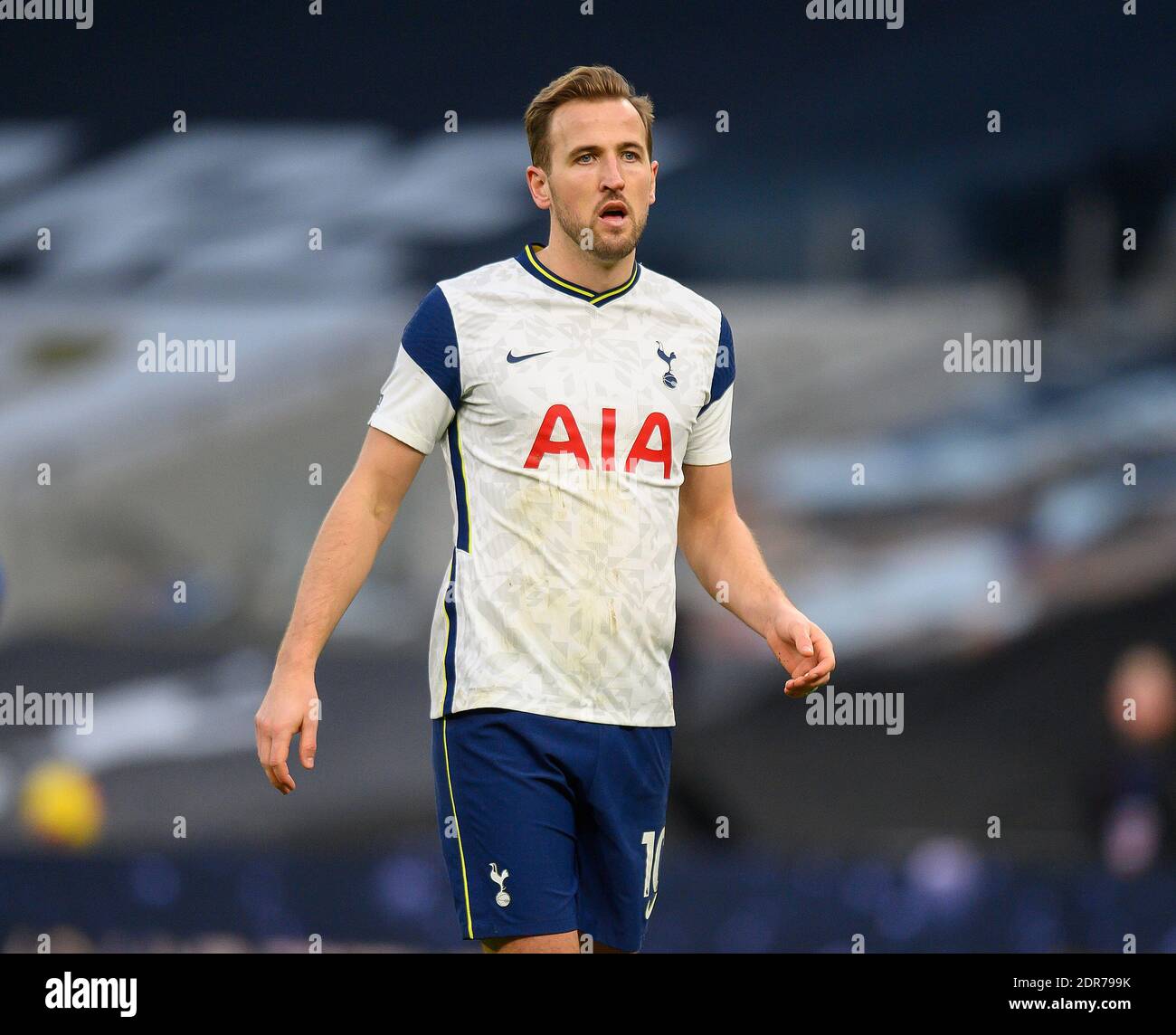 Harry Kane durante la partita della Premier League al Tottenham Hotspur Stadium di Londra. Foto Stock