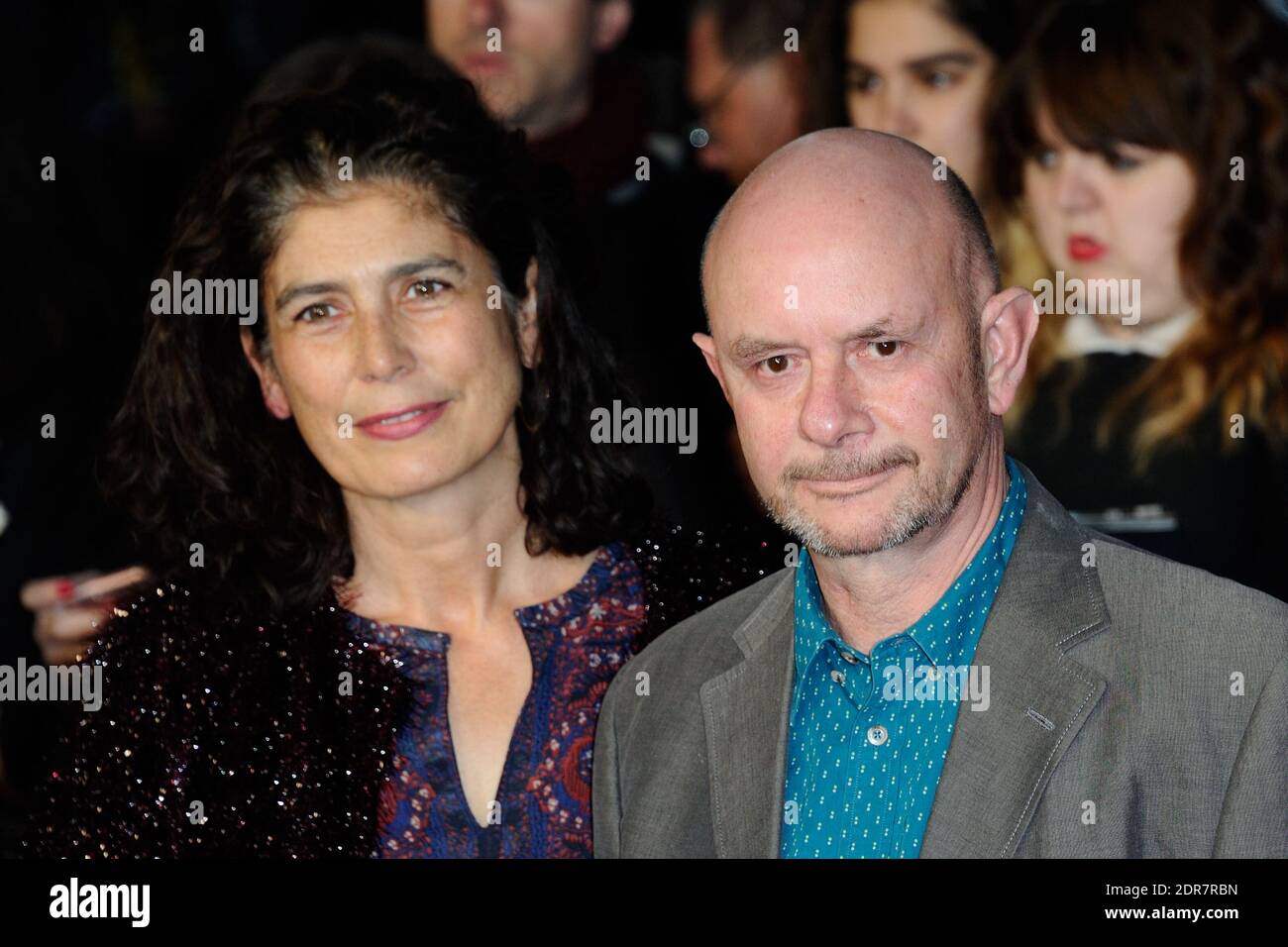 Nick Hornby e Amanda Posey hanno partecipato alla prima di Brooklyn come parte del 5nono Festival del Film di Londra della BFI all'Odeon Leicester Square a Londra, Regno Unito, il 12 ottobre 2015. Foto di Aurore Marechal/ABACAPRESS.COM Foto Stock