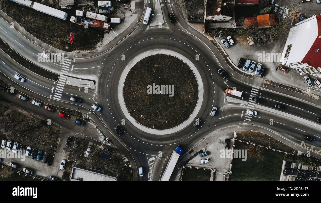 Un colpo aereo della città di Banjakuka al giorno Foto Stock