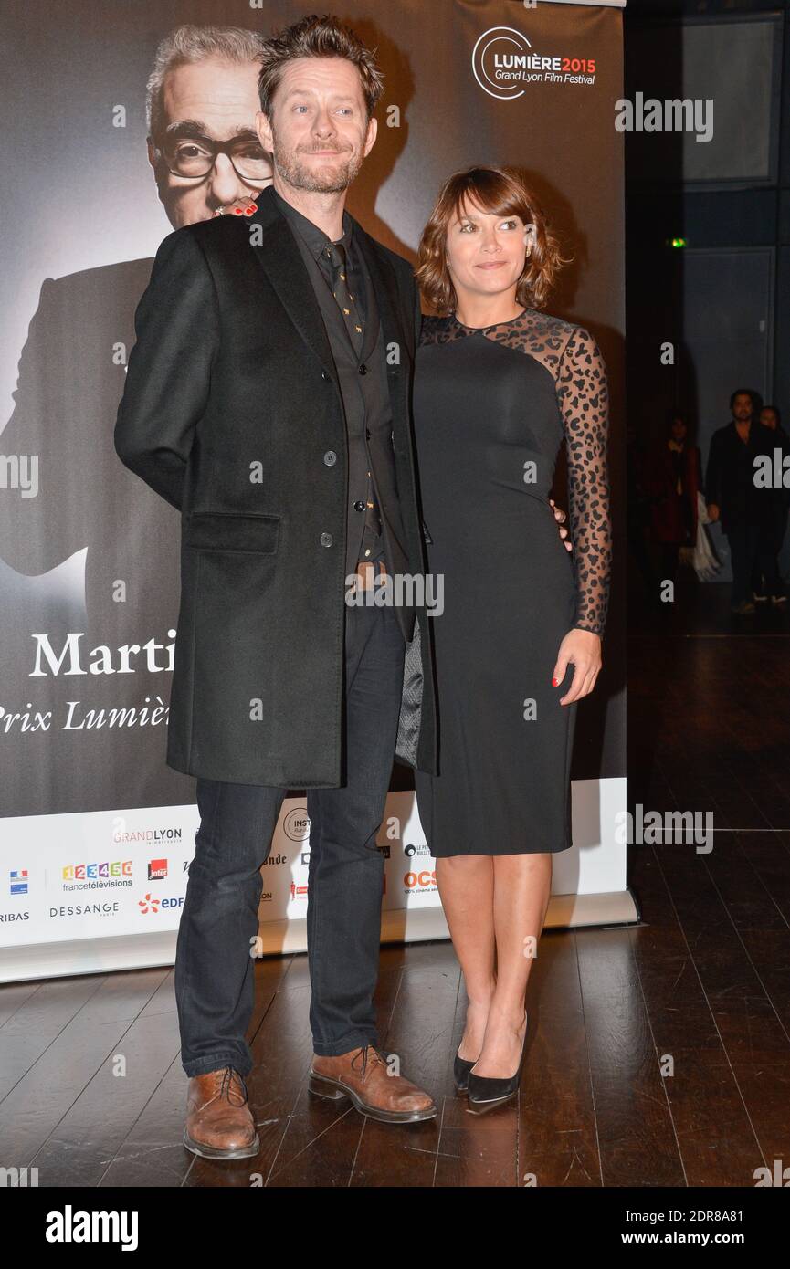 L'attrice Emma de Caunes e il marito Jamie Hewlett al Prix Lumiere Ceremony nell'ambito del 7° Festival Lumiere di Lione, Francia, il 16 ottobre 2015. Foto Julien Reynaud/APS-Medias/ABACAPRESS.COM Foto Stock