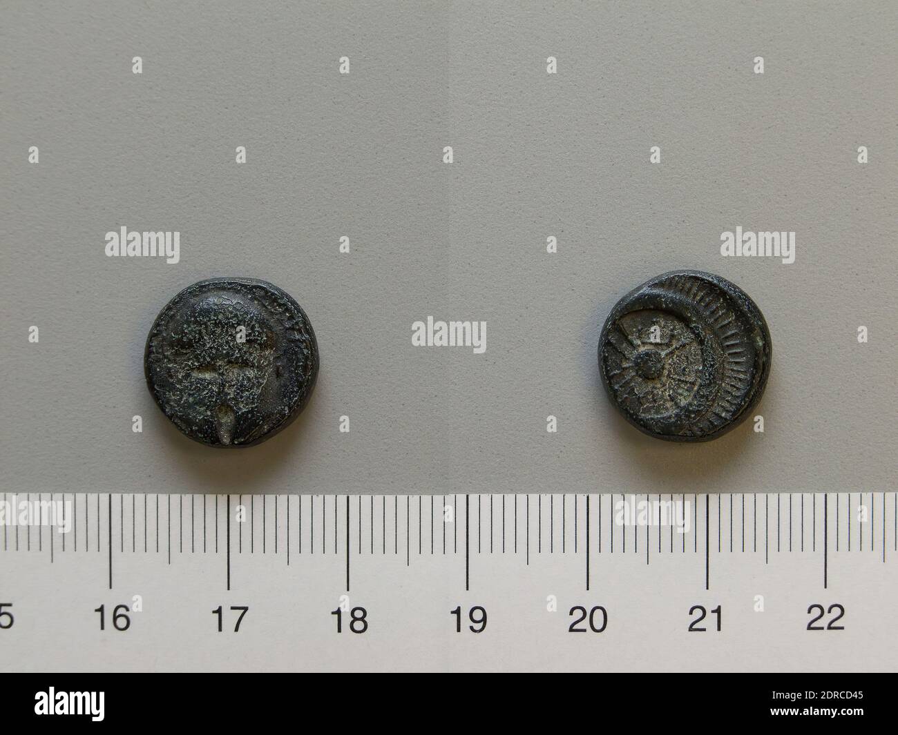 Mint: Mesembria, moneta della Mesembria, 400–350 a.C., rame, 3.91 g, 12:00, 14.5 mm, Made in Mesembria, Tracia, Greco, IV secolo a.C., Numismatica Foto Stock