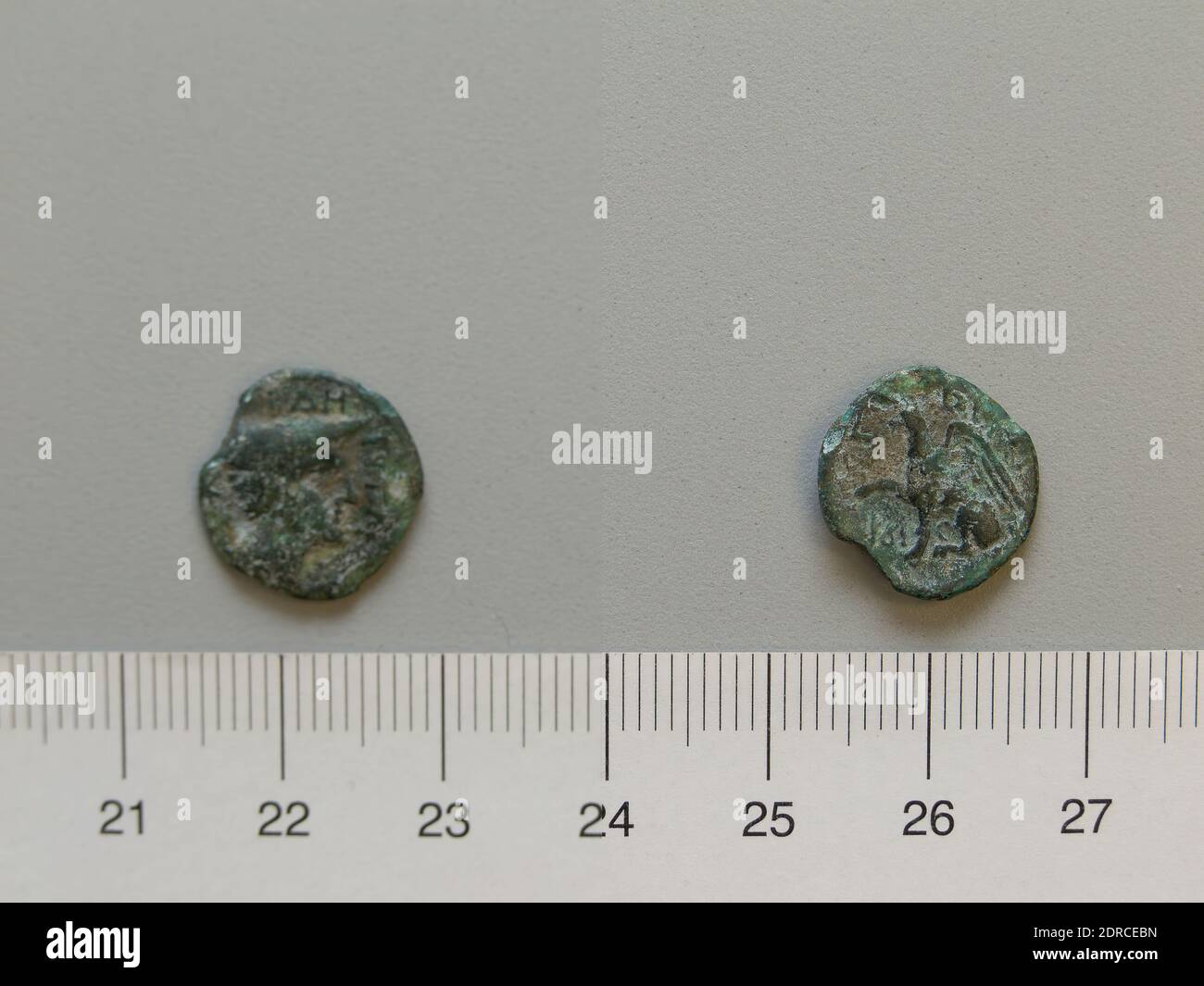 Menta: Abdera, moneta di Abdera, 352–323 a.C., rame, 1.43 g, 9:00, 15.00 mm, fatto in Abdera, greco, IV secolo a.C., Numismatica Foto Stock
