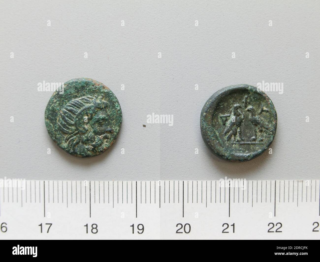 Menta: Afitis, Coin di Afitis, 187–172 a.C., rame, 3.98 g, 18 mm, prodotto in Afitis, greco, II secolo a.C., Numismatica Foto Stock