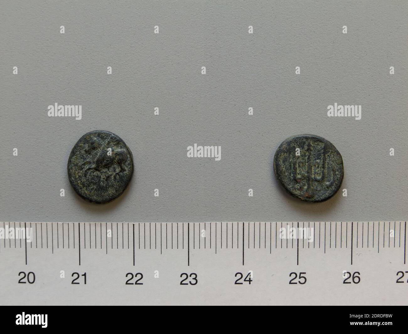 Menta: Corinto, moneta da Corinto, IV-III secolo a.C., rame, 1.60 g, 5:00, 14 mm, fatto a Corinto, Peloponneso, Greco, IV-III secolo a.C., Numismatica Foto Stock