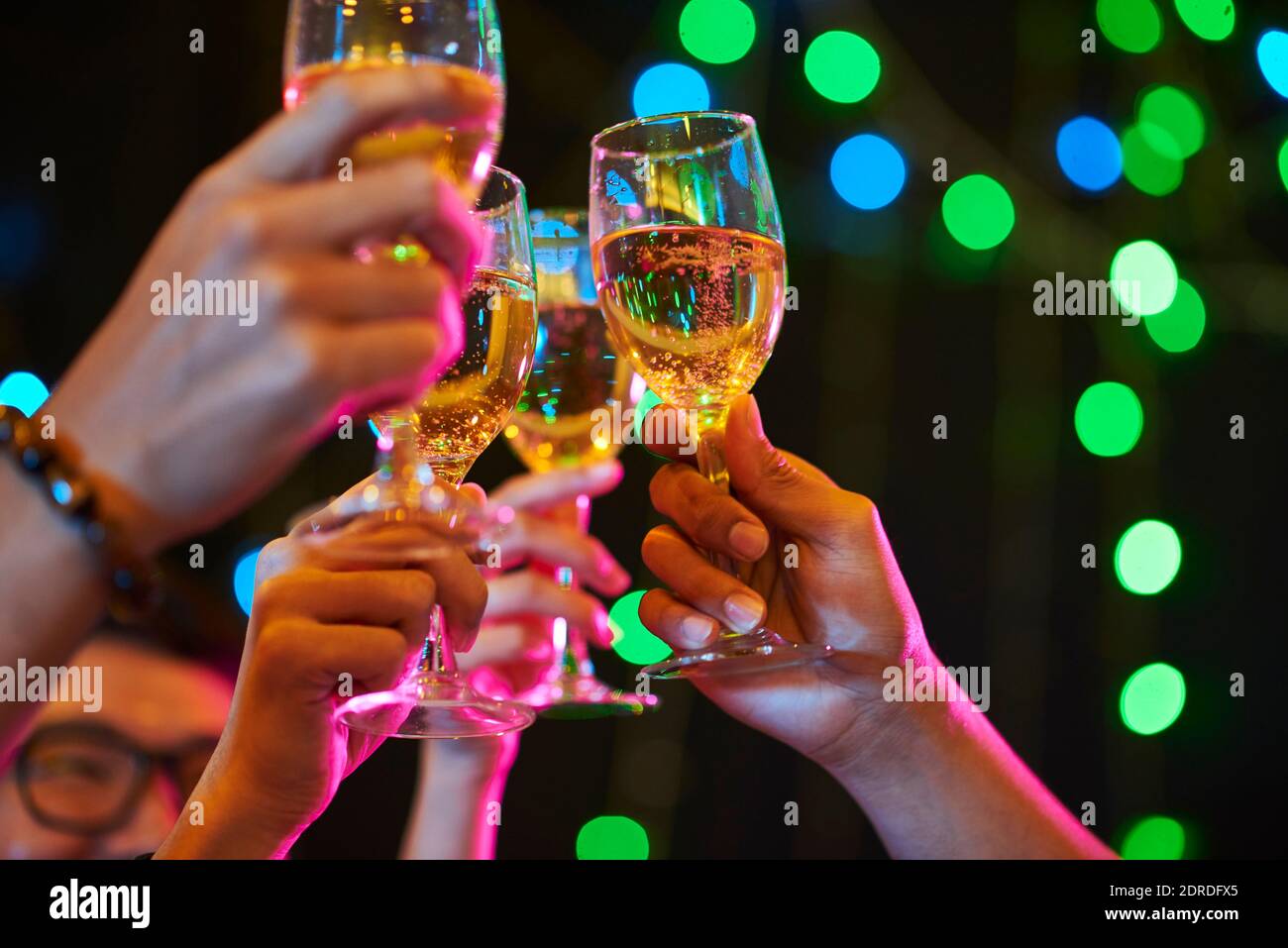 Festeggiamo il nuovo anno nel night club Foto Stock