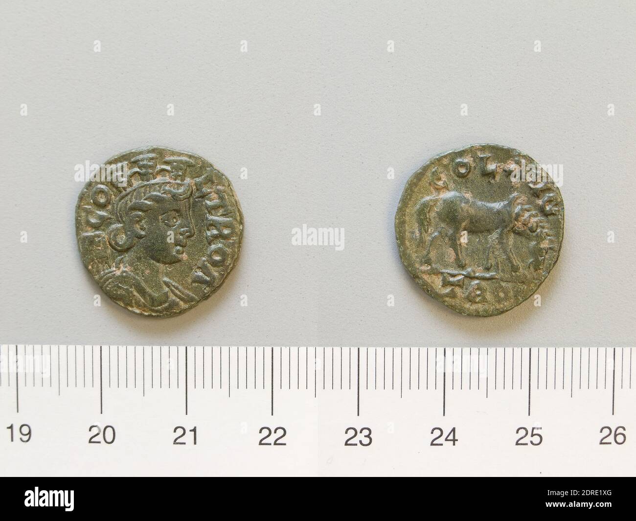 Mint: Alessandria Troas, moneta da Alessandria Troas, III secolo d.C.?, rame, 4.13 g, 1:00, 20.5 mm, Made in Alessandria Troas, Greco, III secolo d.C., Numismatica Foto Stock